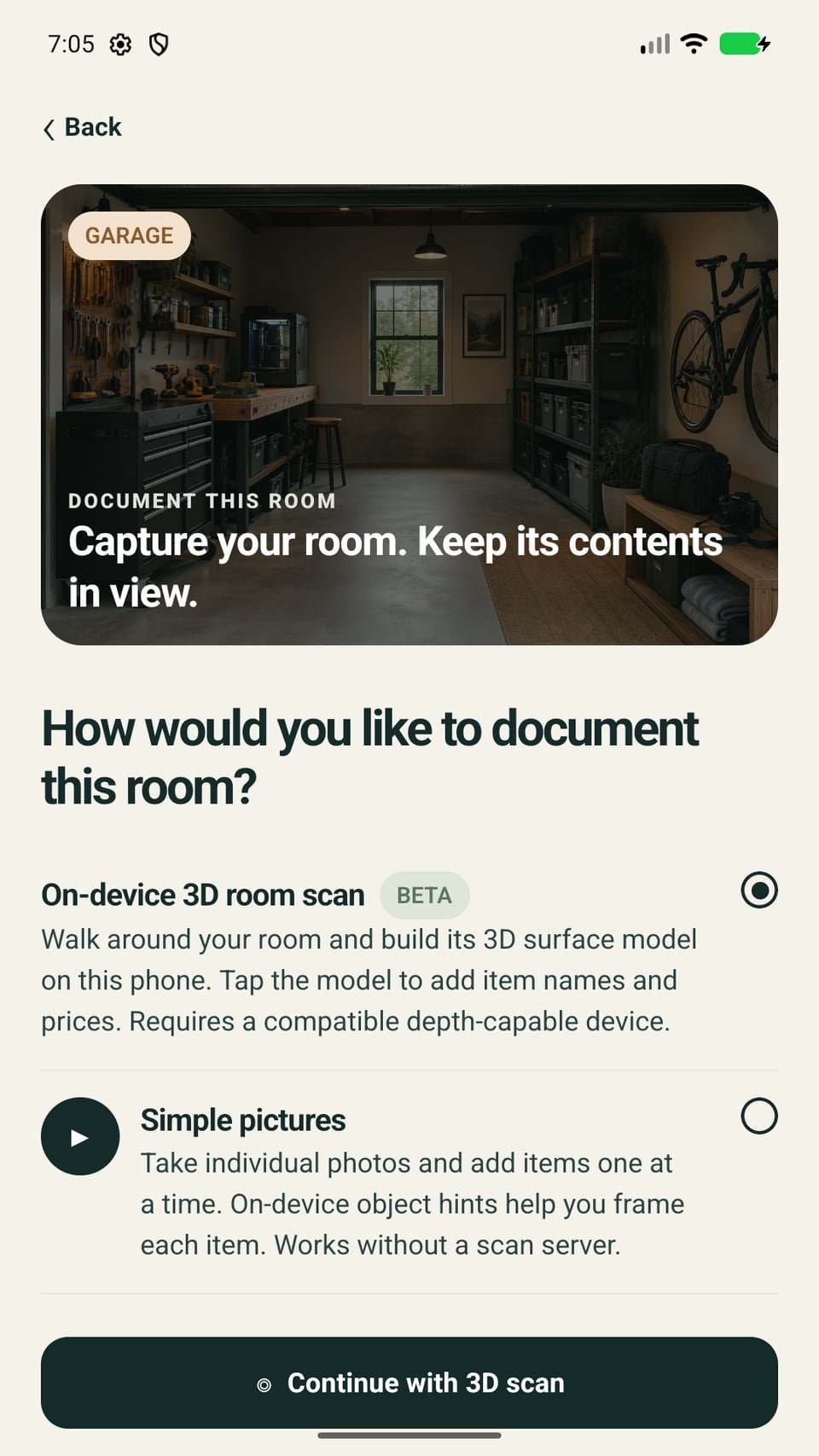 One room at a time